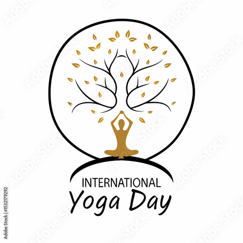 international yoga day vector illustration of an abstract background