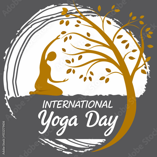 international yoga day vector illustration of an abstract background