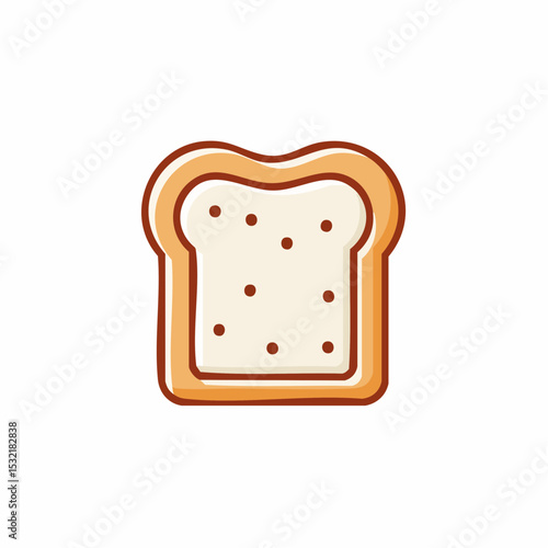 A single slice of toasted bread with a light-colored interior and brown crust.