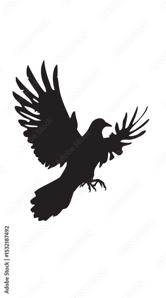 Pigeon silhouette, flying Pigeon silhouette vector Pigeon silhouette, flying Pigeon silhouette vector