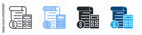 Tax Icon Outline Style. Vector Illustration For Graphic Design