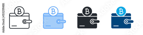 Cryptocurrency Icon Outline Style. Vector Illustration For Graphic Design