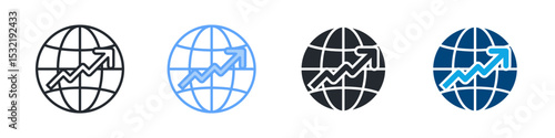Growth Icon Outline Style. Vector Illustration For Graphic Design