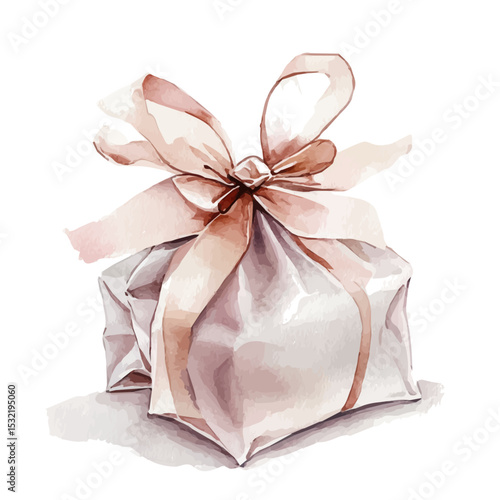 watercolor of Wedding Favors, vector, isolated on a white background.