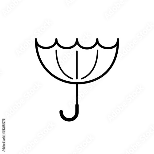 ひっくり返って壊れた傘のアイコン