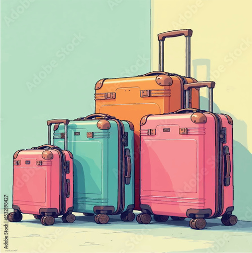 travel, suitcase, vector, luggage, tourism, bag, baggage, illustration, handbag, journey, drawing, isolated, business, design, collection, set, case, graphic, drawn, vacation, icon, transportation, do