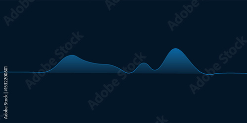 Abstract waves of the equalizer on blue background simple