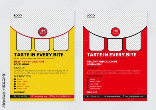 modern food flyer layout design