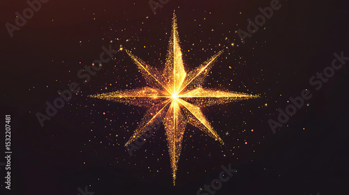 Wallpaper Mural Bright star crafted with gleaming light points high resolution picture Torontodigital.ca