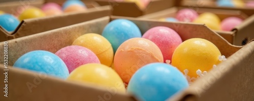 Wallpaper Mural Boxes filled with bubble wrap and packing peanuts, crate, distribution Torontodigital.ca