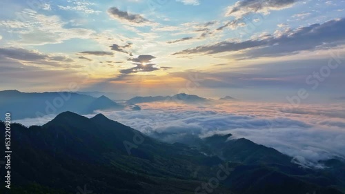 sunset over the mountains