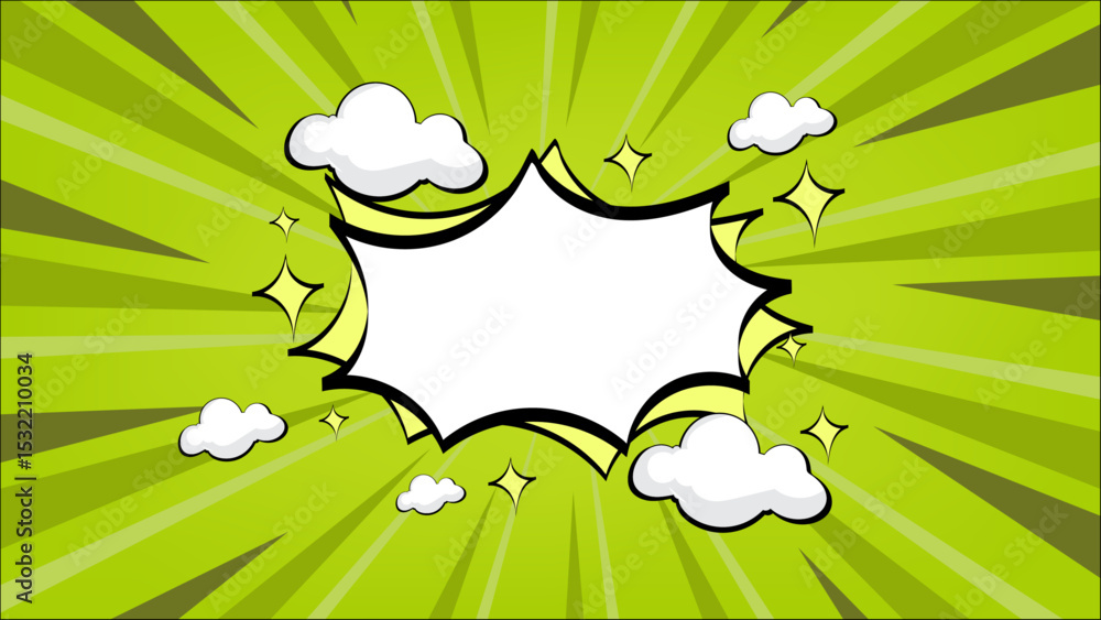 Obraz premium Colorful comic background vector illustration