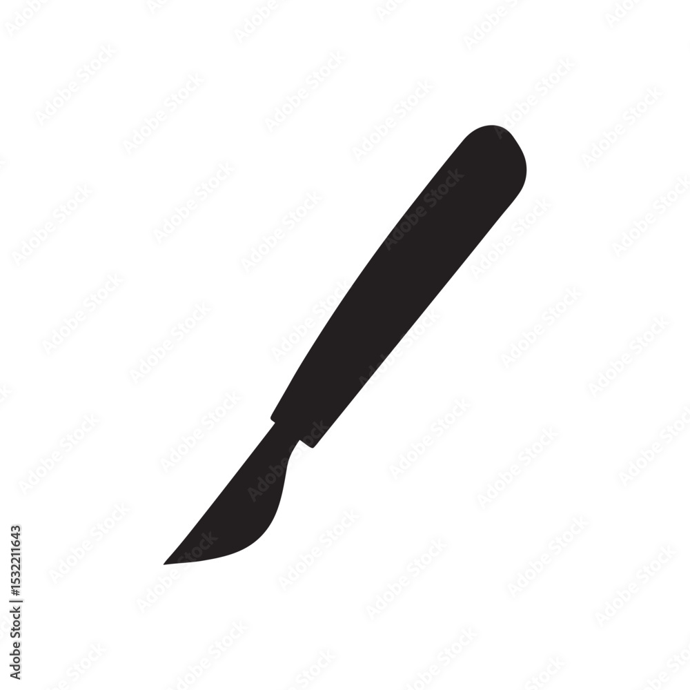 Scalpel path icon isolated. on white background Scalpel path icon isolated. on white background