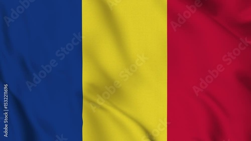 Flag of Romania – 4K Seamless Loop of the Eastern European National Banner