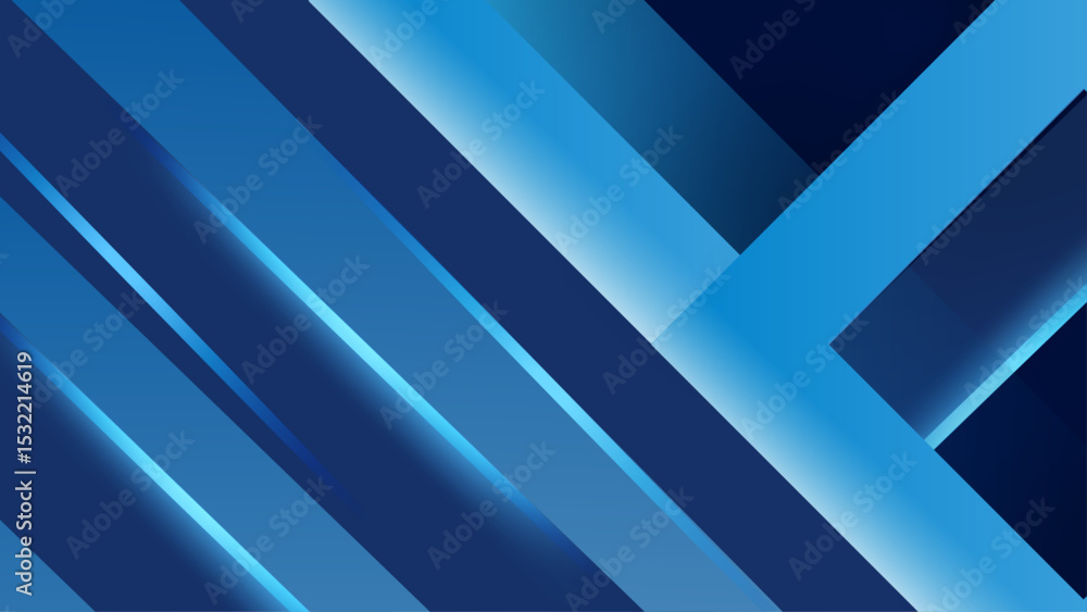 Obraz premium Blue shapes vector simple design background