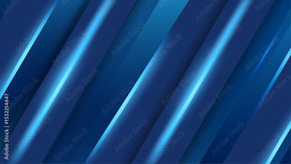 Obraz premium Blue shapes vector simple design background