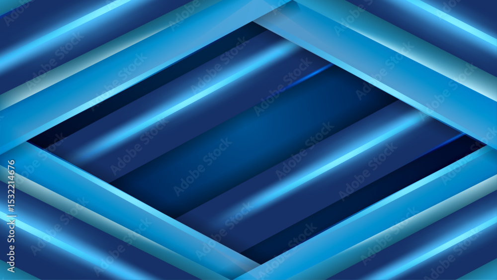 Fototapeta premium Abstract modern blue theme background design