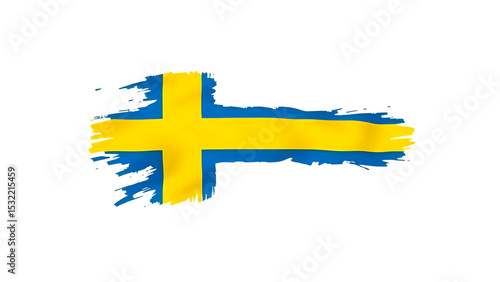 Grunge Style Swedish Flag A Distressed Design of the Scandinavian Cross
