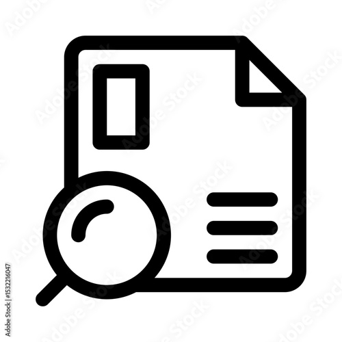 File search line icon