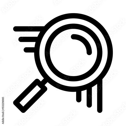 Magnifying glass line icon