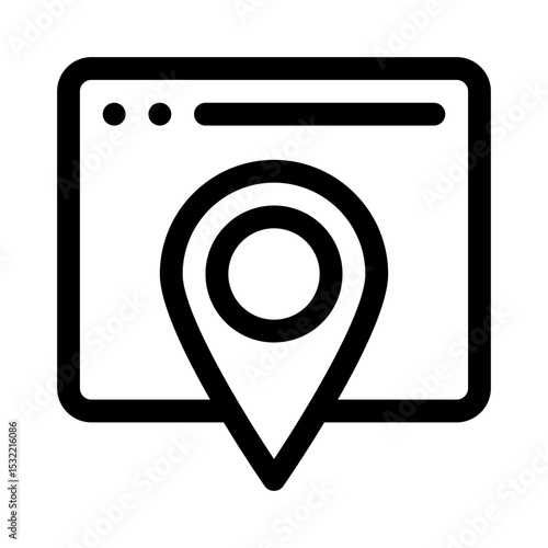 Free Download Map pin line icon - GFXLoad