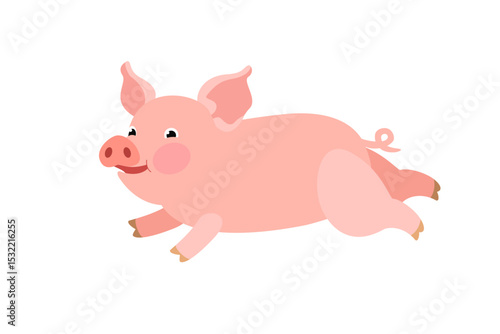 vector cartoon animal isolated on transparent background. Flat style