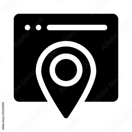 Free Download Map pin glyph icon - GFXLoad
