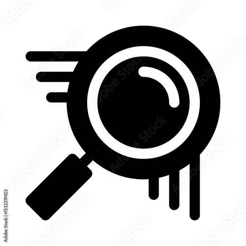 Magnifying glass glyph icon