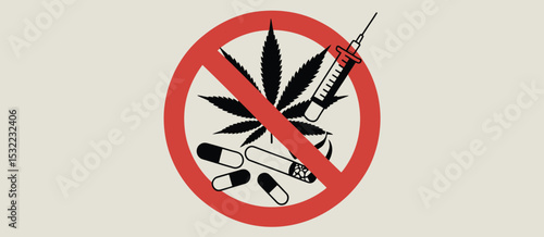Say No to Drugs Stop Addiction Campaign Graphic