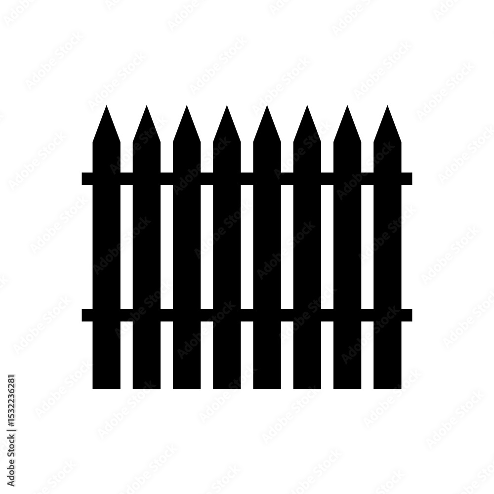 Fence icon. Fence vector icon in line design for web design, logo and mobile app. Symbol of Fence on white background. Vector illustration. Fence icon. Fence vector icon in line design for web design, logo and mobile app. Symbol of Fence on white background. Vector illustration.