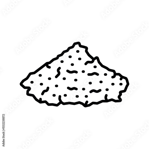 sand black line icon for digital and print projects. Building materials.