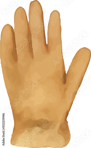 Sturdy safety glove with reinforced fingertips, designed for construction workers to protect hands during road repair. Features a rugged, orange design for visibility and durability in harsh work 