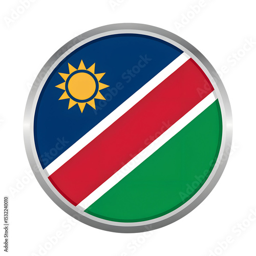 Free Download Namibia flag in circle icon - GFXLoad