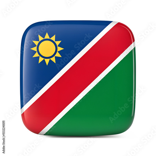 Namibia flag in Rounded Square icon, isolated on a transparent background Free Download Namibia flag in Rounded Square icon, isolated on a transparent background - GFXLoad