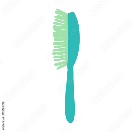 Cute hairbrush icon. Vector hand drawn illustration in cartoon style