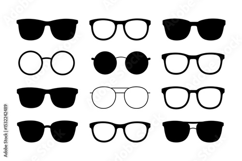 Collection of stylish eyeglasses and sunglasses
