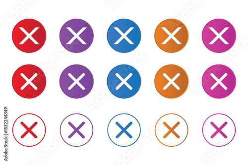 Cross mark icon design