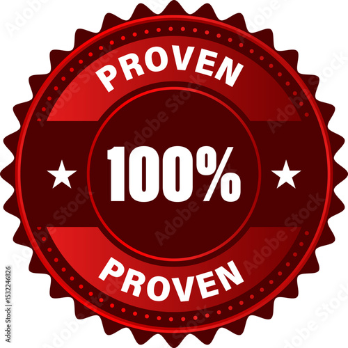 proven word rubber seal stamp on white background, Proven rubber stamp, 100 percent guarantee