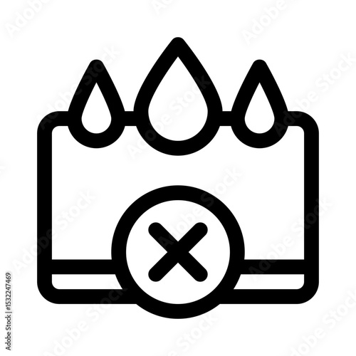 Water Restriction line icon