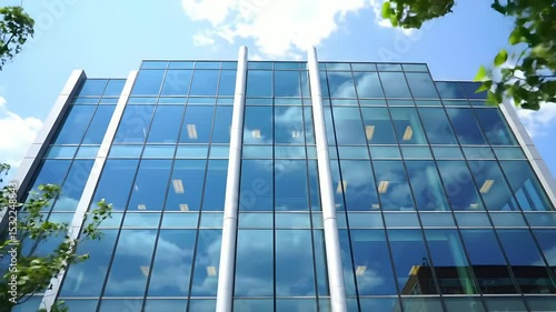 Modern Office Building Exterior  Urban Architecture View