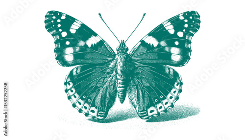 Admiral Butterfly vector