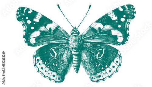 Admiral Butterfly vector