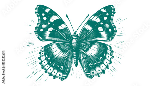 Admiral Butterfly vector