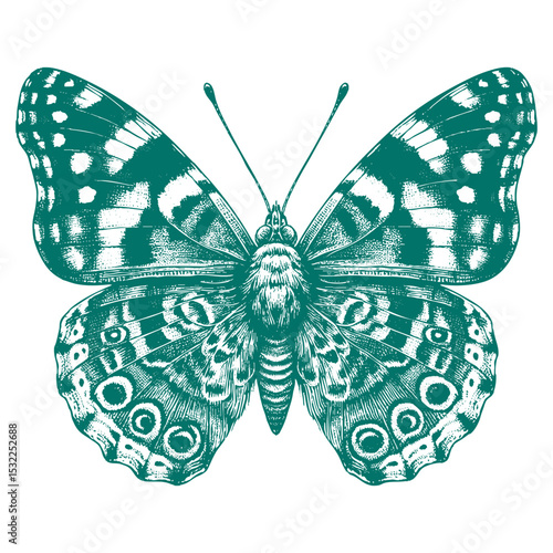 Admiral Butterfly vector