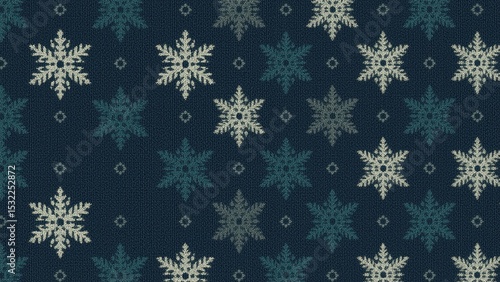 Wallpaper Mural Seamless winter pattern of knitted snowflakes on dark blue background Torontodigital.ca