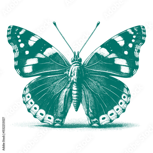 Admiral Butterfly vector