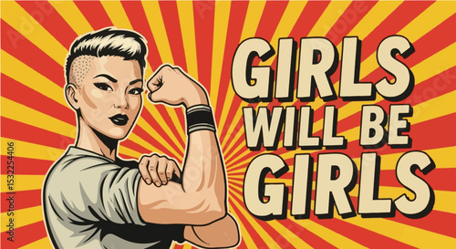 Modern edgy feminist empowerment poster design