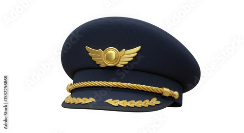 Pilot Cap: Aviation Headgear - 3D Render