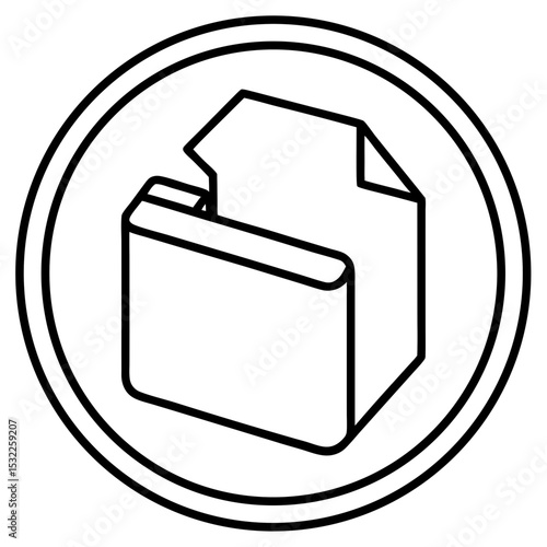 Backup File Vector | Generative AI and Linocut Silhouette Design Illustration