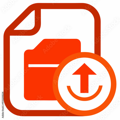Backup File Vector | Generative AI and Linocut Silhouette Design Illustration